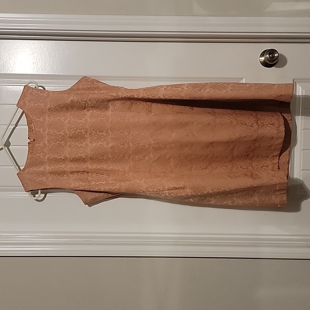 Eva Mendes NY&C Pink Jacquard Sleeveless Fit And Flare Mini Dress Size 16